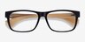 Taiga Black & Light Wood AcetateEyeglass Frames from EyeBuyDirect, Closed View