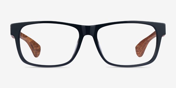 Taiga Dark Gray & Wood Acétate Montures de lunettes de vue