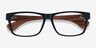 Taiga Dark Gray & Wood AcetateEyeglass Frames from EyeBuyDirect, Closed View