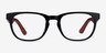 Tongass Black & Red Wood AcetateEyeglass Frames from EyeBuyDirect, Front View