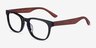 Tongass Black & Red Wood AcetateEyeglass Frames from EyeBuyDirect, Angle View