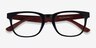 Tongass Black & Red Wood AcetateEyeglass Frames from EyeBuyDirect, Closed View