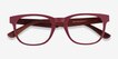 Tongass Red AcetateEyeglass Frames from EyeBuyDirect, Closed View