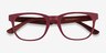Tongass Red AcetateEyeglass Frames from EyeBuyDirect, Closed View