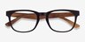 Tongass Dark Brown & Wood AcetateEyeglass Frames from EyeBuyDirect, Closed View