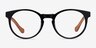 Everglades Black & Wood AcetateEyeglass Frames from EyeBuyDirect, Front View