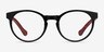 Everglades Green & Red Wood AcetateEyeglass Frames from EyeBuyDirect, Front View