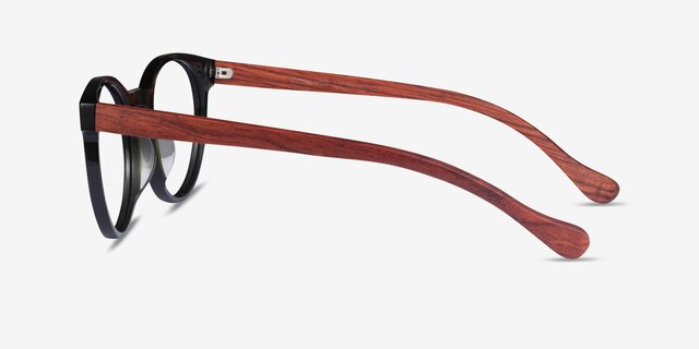 Everglades Green & Red Wood AcetateEyeglass Frames from EyeBuyDirect, Side View