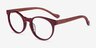 Everglades Red & Red Wood AcetateEyeglass Frames from EyeBuyDirect, Angle View