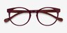 Everglades Red & Red Wood AcetateEyeglass Frames from EyeBuyDirect, Closed View