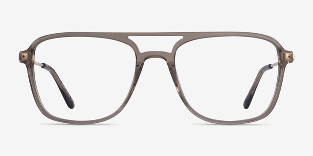 Eddie Clear Gray AcetateEyeglass Frames from EyeBuyDirect, Front View