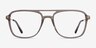 Eddie Clear Gray AcetateEyeglass Frames from EyeBuyDirect, Front View