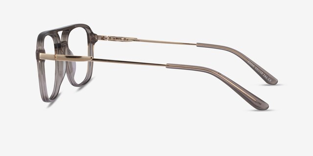 Eddie Clear Gray AcetateEyeglass Frames from EyeBuyDirect, Side View