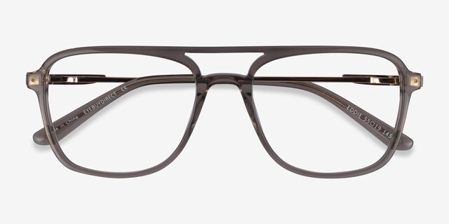 Eddie Clear Gray AcetateEyeglass Frames from EyeBuyDirect, Closed View