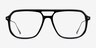 Intrepid Black Gunmetal AcetateEyeglass Frames from EyeBuyDirect, Front View