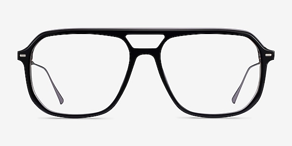 Intrepid Black Gunmetal Acetate Eyeglass Frames