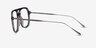 Intrepid Black Gunmetal AcetateEyeglass Frames from EyeBuyDirect, Side View