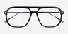 Intrepid Black Gunmetal AcetateEyeglass Frames from EyeBuyDirect, Closed View