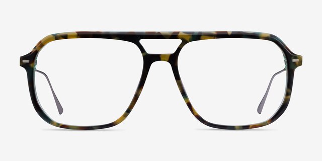 Intrepid Green Tortoise AcetateEyeglass Frames from EyeBuyDirect, Front View