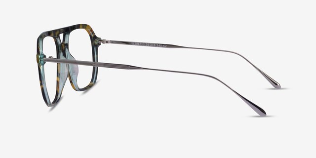 Intrepid Green Tortoise AcetateEyeglass Frames from EyeBuyDirect, Side View