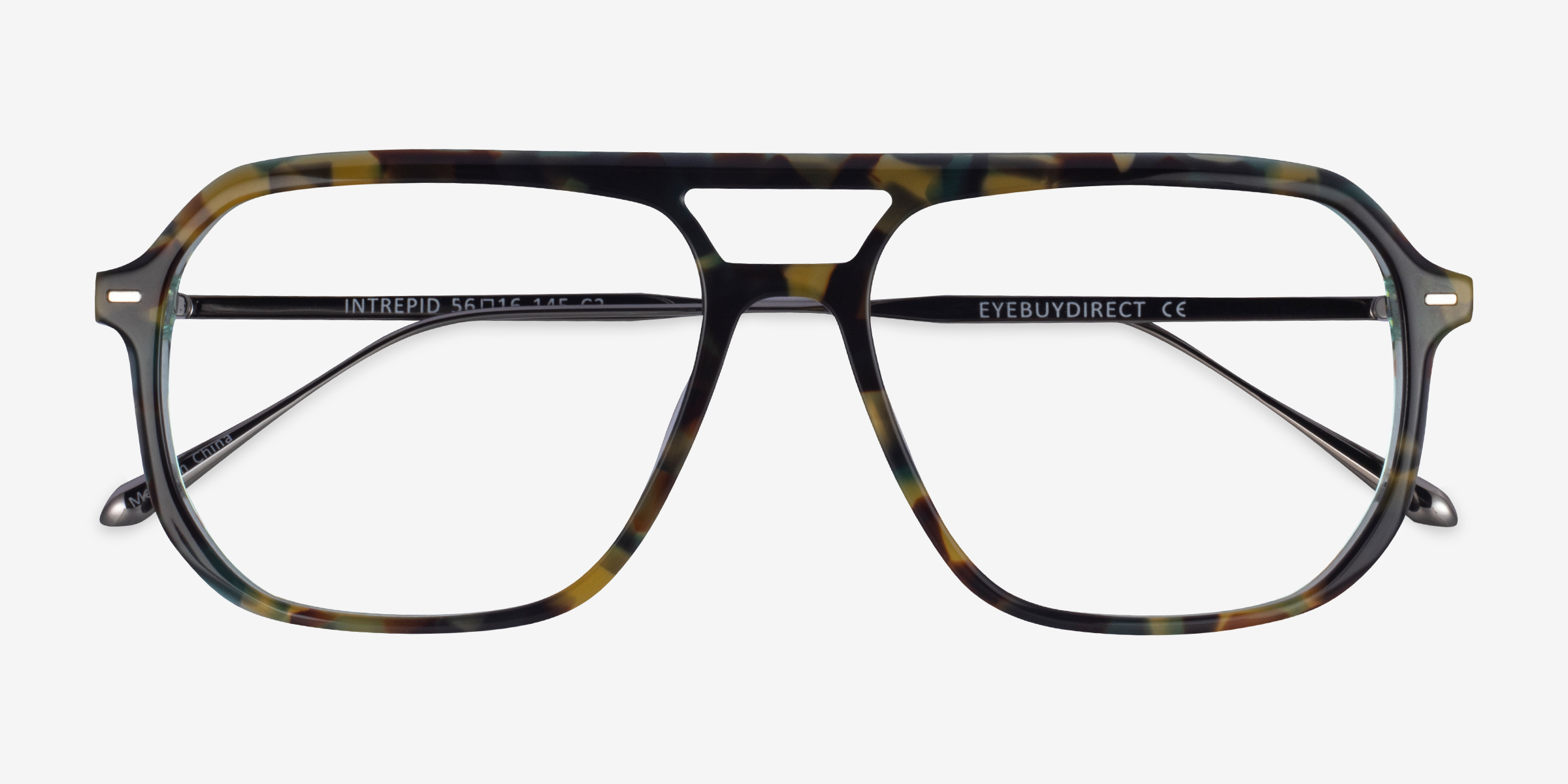 Intrepid Aviator Green Tortoise Glasses for Men Eyebuydirect Canada