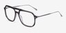 Intrepid Gray Striped AcetateEyeglass Frames from EyeBuyDirect, Angle View