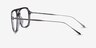 Intrepid Gray Striped AcetateEyeglass Frames from EyeBuyDirect, Side View