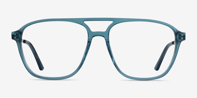 Metropolis Teal AcetateEyeglass Frames from EyeBuyDirect, Front View