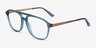 Metropolis Teal AcetateEyeglass Frames from EyeBuyDirect, Angle View