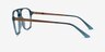 Metropolis Teal AcetateEyeglass Frames from EyeBuyDirect, Side View