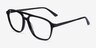 Metropolis Black AcetateEyeglass Frames from EyeBuyDirect, Angle View