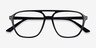 Metropolis Black AcetateEyeglass Frames from EyeBuyDirect, Closed View