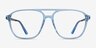 Metropolis Clear Blue AcetateEyeglass Frames from EyeBuyDirect, Front View