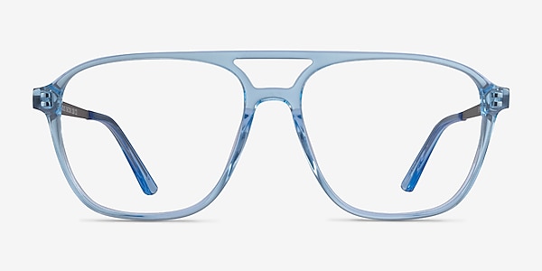 Metropolis Clear Blue Acetate Eyeglass Frames