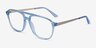 Metropolis Clear Blue AcetateEyeglass Frames from EyeBuyDirect, Angle View