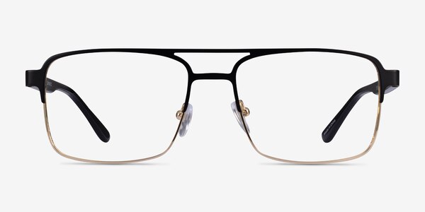 Gustave Black Gold Acétate Montures de lunettes de vue