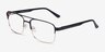 Gustave Black Gold AcetateEyeglass Frames from EyeBuyDirect, Angle View