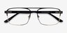 Gustave Black Gold AcetateEyeglass Frames from EyeBuyDirect, Closed View