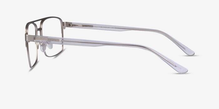 Gustave Silver Clear Acetate Eyeglass Frames from EyeBuyDirect