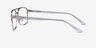 Gustave Silver Clear AcetateEyeglass Frames from EyeBuyDirect, Side View