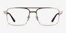 Gustave Gold Tortoise AcetateEyeglass Frames from EyeBuyDirect, Front View