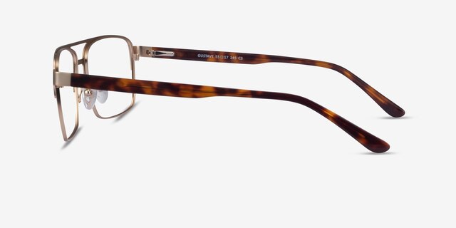 Gustave Gold Tortoise AcetateEyeglass Frames from EyeBuyDirect, Side View