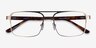 Gustave Gold Tortoise AcetateEyeglass Frames from EyeBuyDirect, Closed View