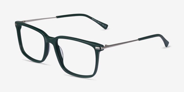 Boscus Green Silver AcetateEyeglass Frames from EyeBuyDirect, Angle View