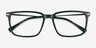 Boscus Green Silver AcetateEyeglass Frames from EyeBuyDirect, Closed View