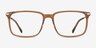 Boscus Clear Brown Silver AcétateMontures de lunettes de vue d'EyeBuyDirect, Vue de Face