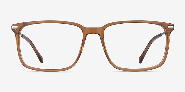 Boscus Clear Brown Silver Acetate Eyeglass Frames