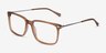 Boscus Clear Brown Silver AcétateMontures de lunettes de vue d'EyeBuyDirect, Vue d'Angle