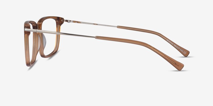Boscus Clear Brown Silver Acetate Eyeglass Frames from EyeBuyDirect
