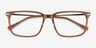 Boscus Clear Brown Silver AcétateMontures de lunettes de vue d'EyeBuyDirect, Vue Rapprochée